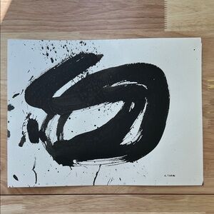 Original Abstract Black Ink Art on paper